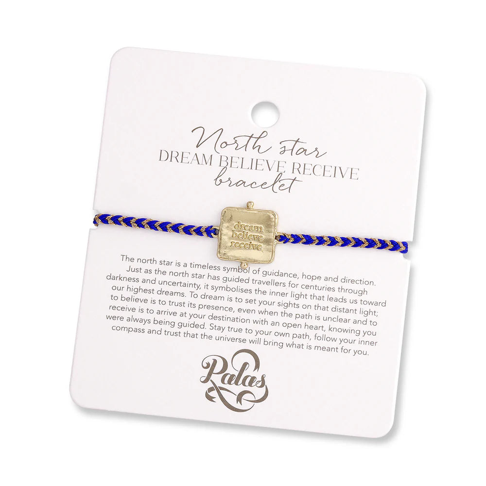 Palas North star 'dream believe receive' bracelet