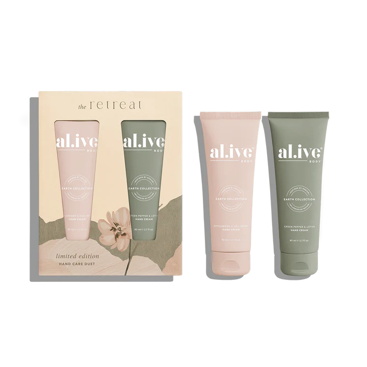 Al.ive Body - The Retreat hand care duet - applewood & goji berry + green pepper & lotus