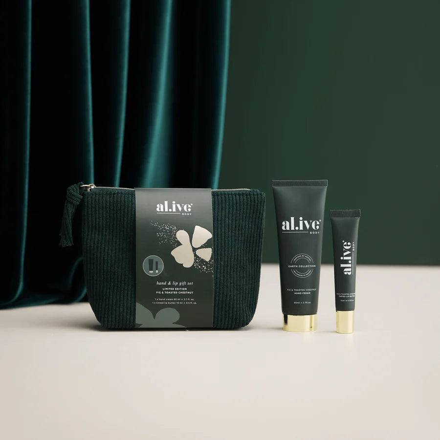 Al.ive Body - Fig & Toasted Chestnut Hand & Lip Gift Set *Limited Edition*