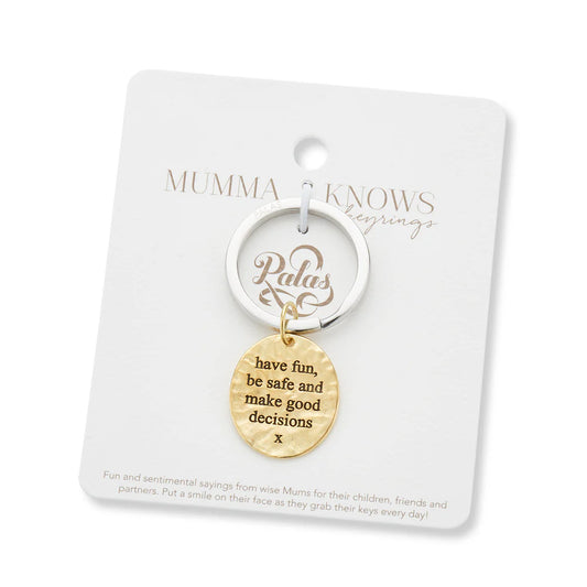 Palas Good Decisions Charm Keyring