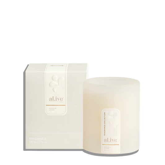 Al.ive Soy Candle - Mango & Lychee