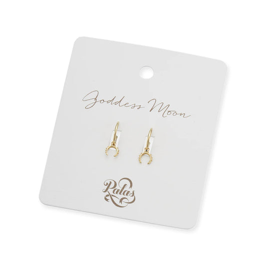 Palas Goddess Moon Hoop Earrings