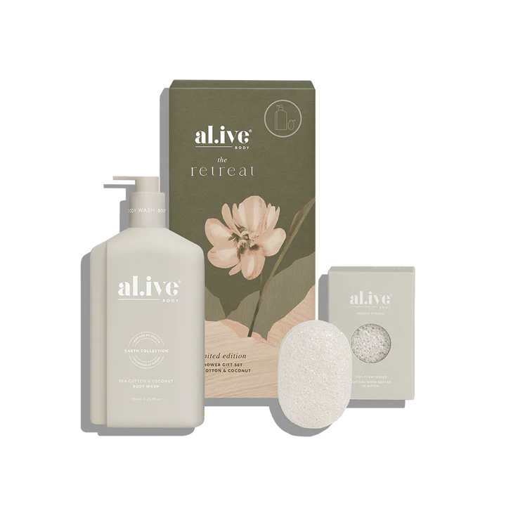 Al.ive Body - The Retreat shower gift set - sea cotton & coconut